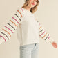 Striped Sleeve Sweater