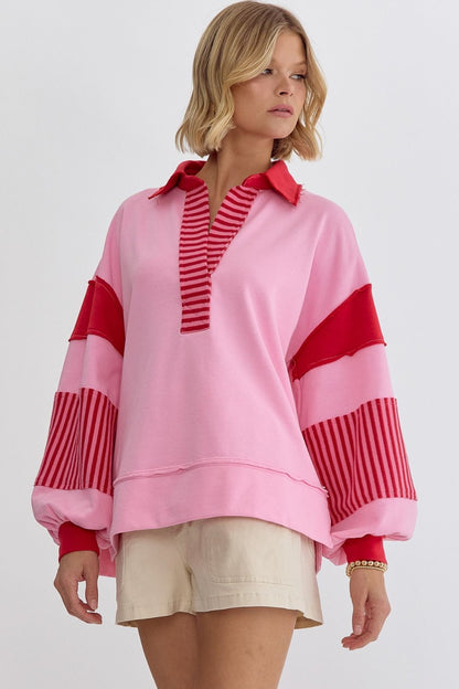 Maggie Top- Pink/Red