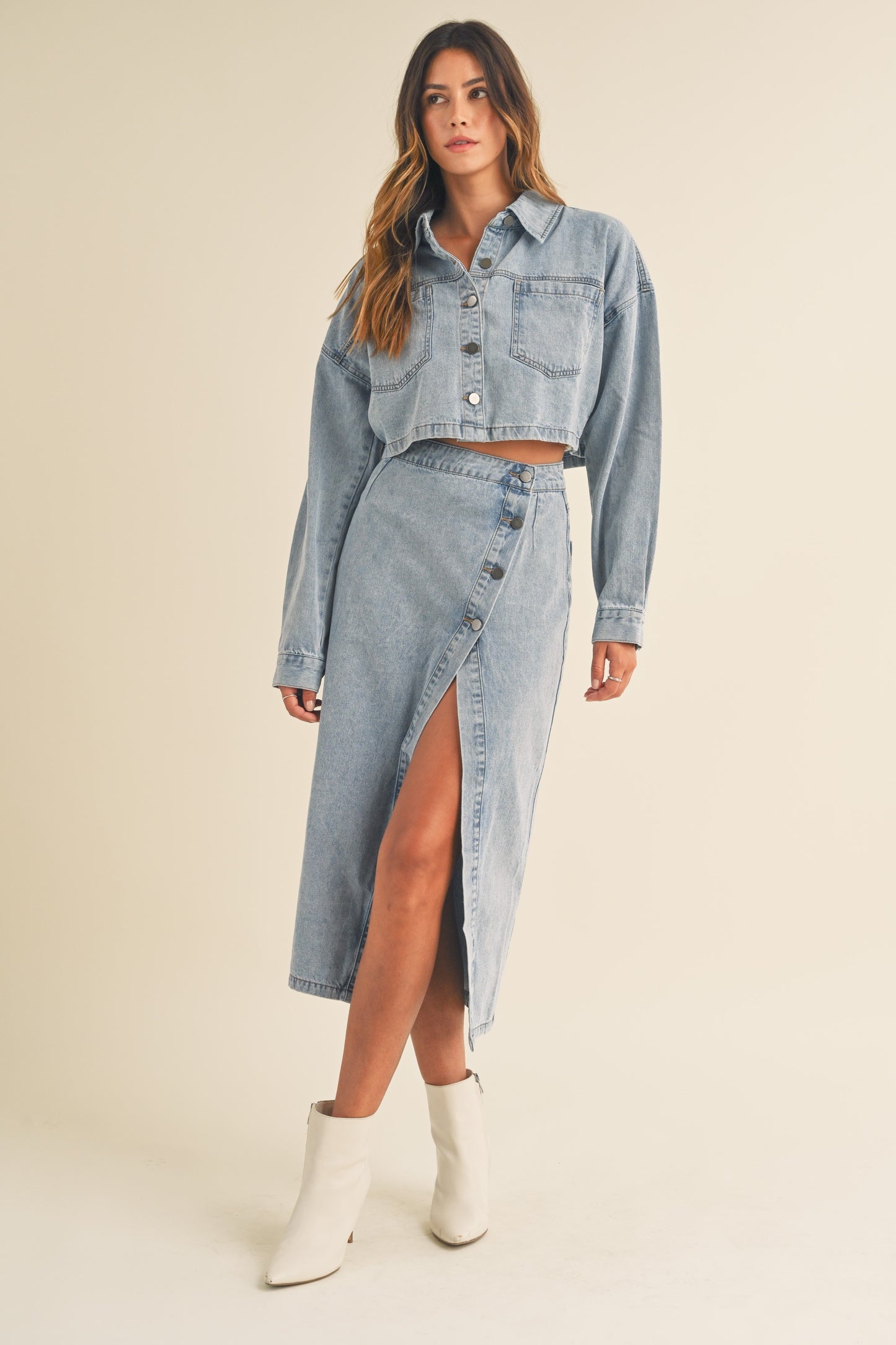 Denim Skirt Set