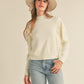 Cream Mock Neck Sweater