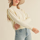 Cream Mock Neck Sweater