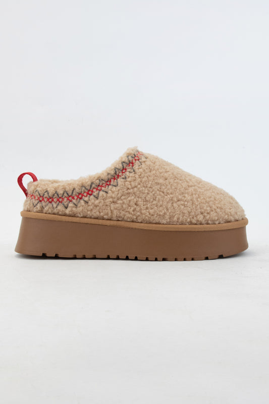 Isaac Platform Slippers- Toffee