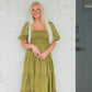 Bubble Sleeve Maxi- Green