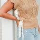 Side Tie Sweater Vest- Taupe