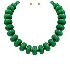 Green Rondelle Bead Necklace