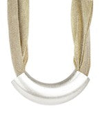 Macia Tube Necklace- Silver