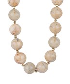 Marble Large Bubble Necklace- Beige