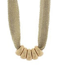Geo Ring Mesh Fabric Necklace