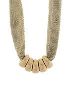 Geo Ring Mesh Fabric Necklace