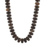 Chunky Rondelle Bead Necklace- Brown