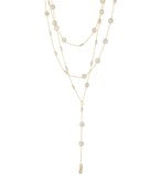3 Layered Coin Pearl Necklace