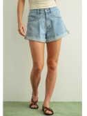 Elise Denim Shorts- Light