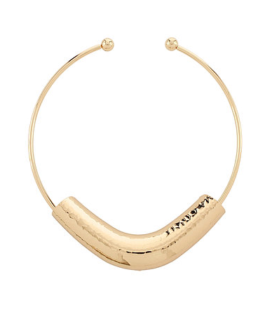 Curved Tube Choker- Gold