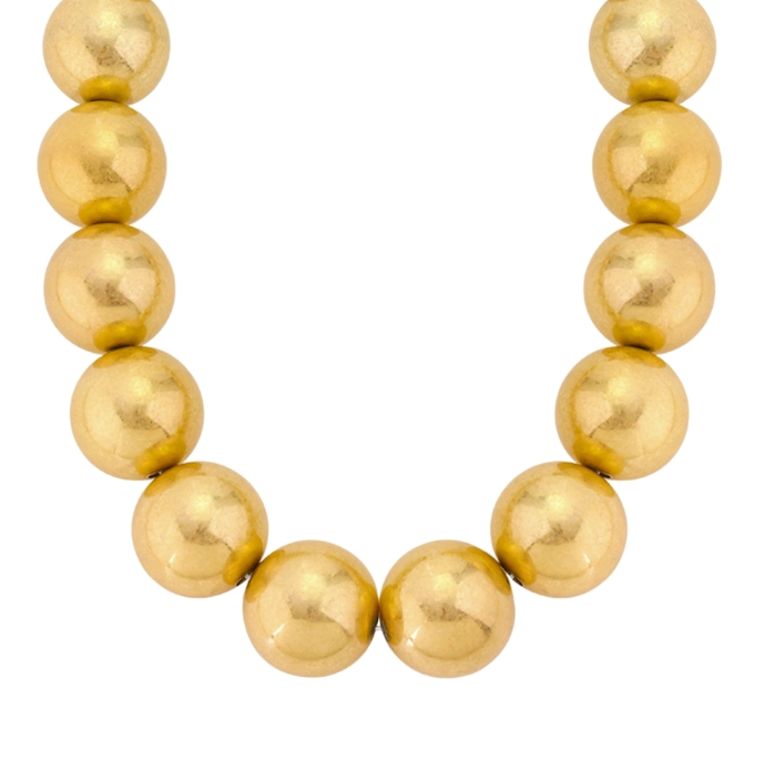 Large Gold Ball Necklace