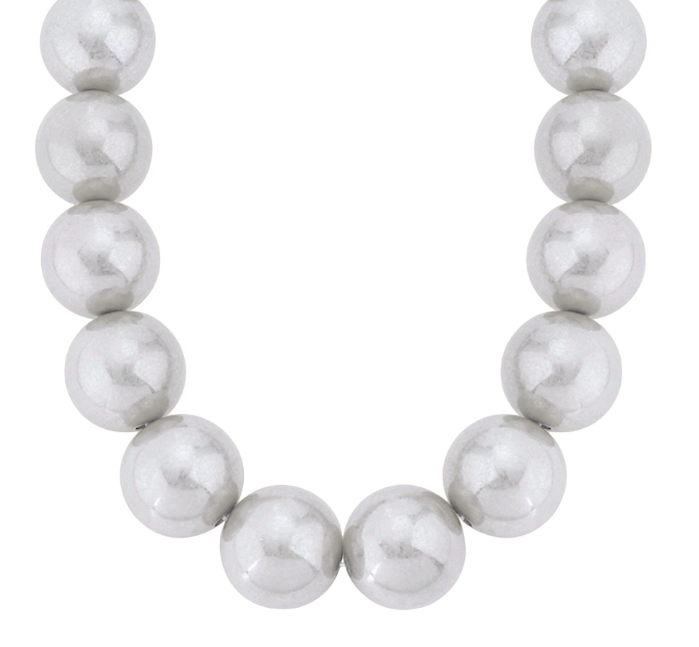 Large Silver Ball Necklace