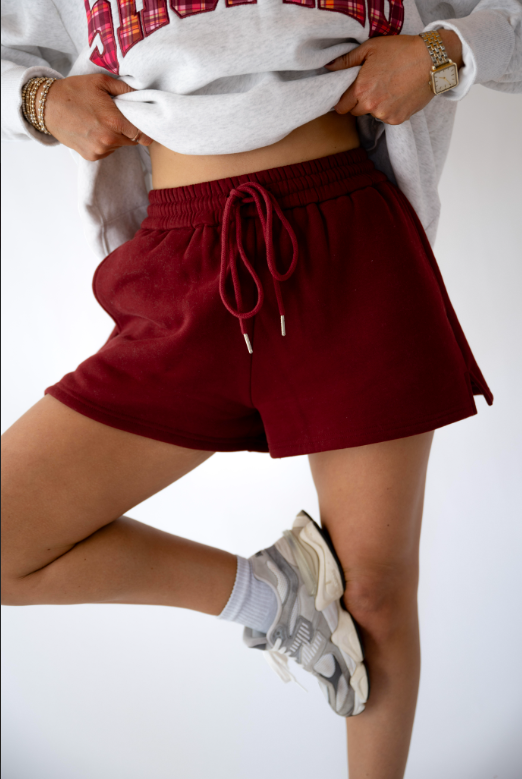 PRE-ORDER: The Signature Sweatshorts- Burgundy