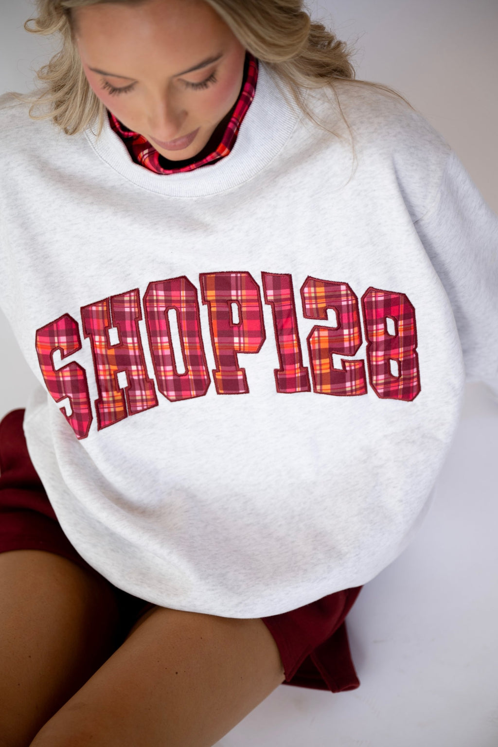 PRE-ORDER: The Plaid Signature Mockneck- Light Grey