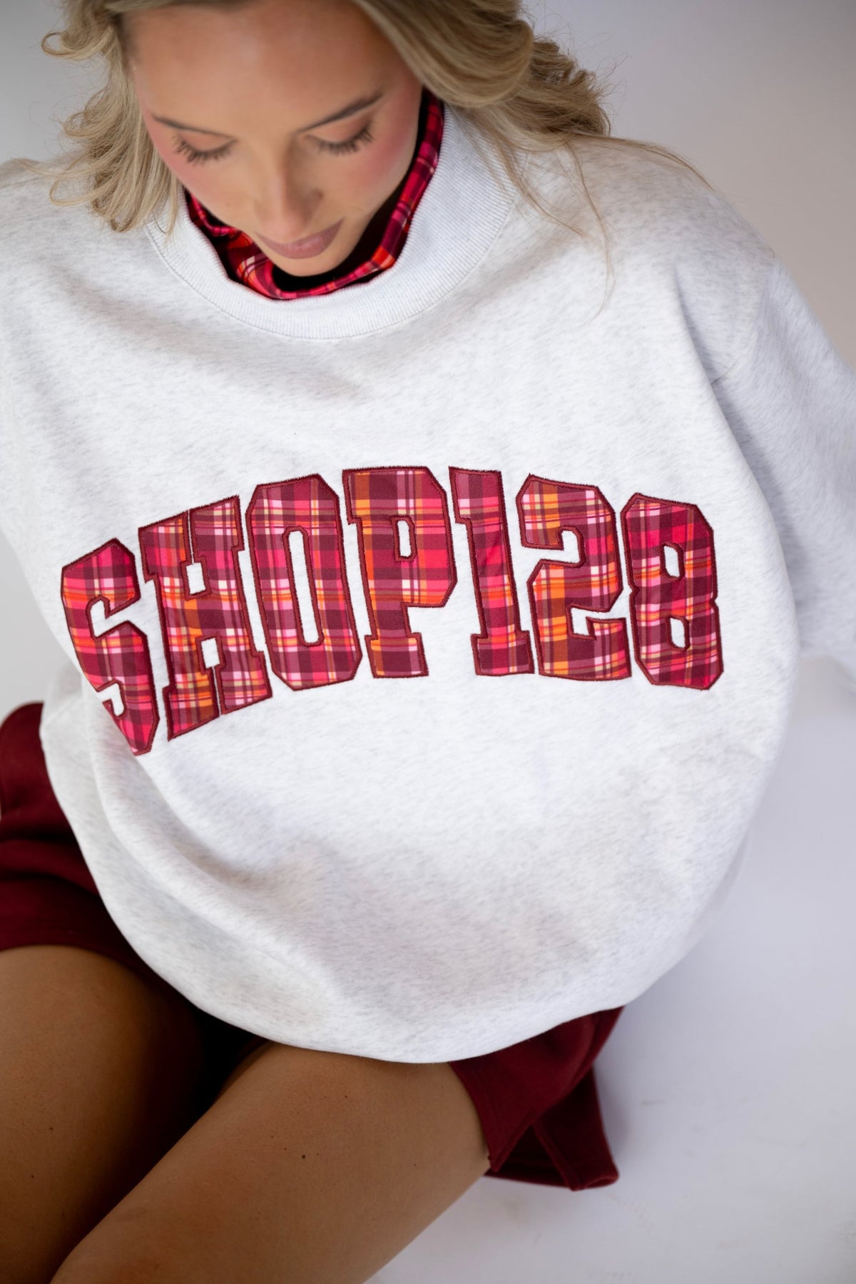 PRE-ORDER: The Plaid Signature Mockneck- Light Grey