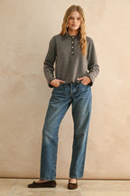 Briggs Stripe Sweater- Brown