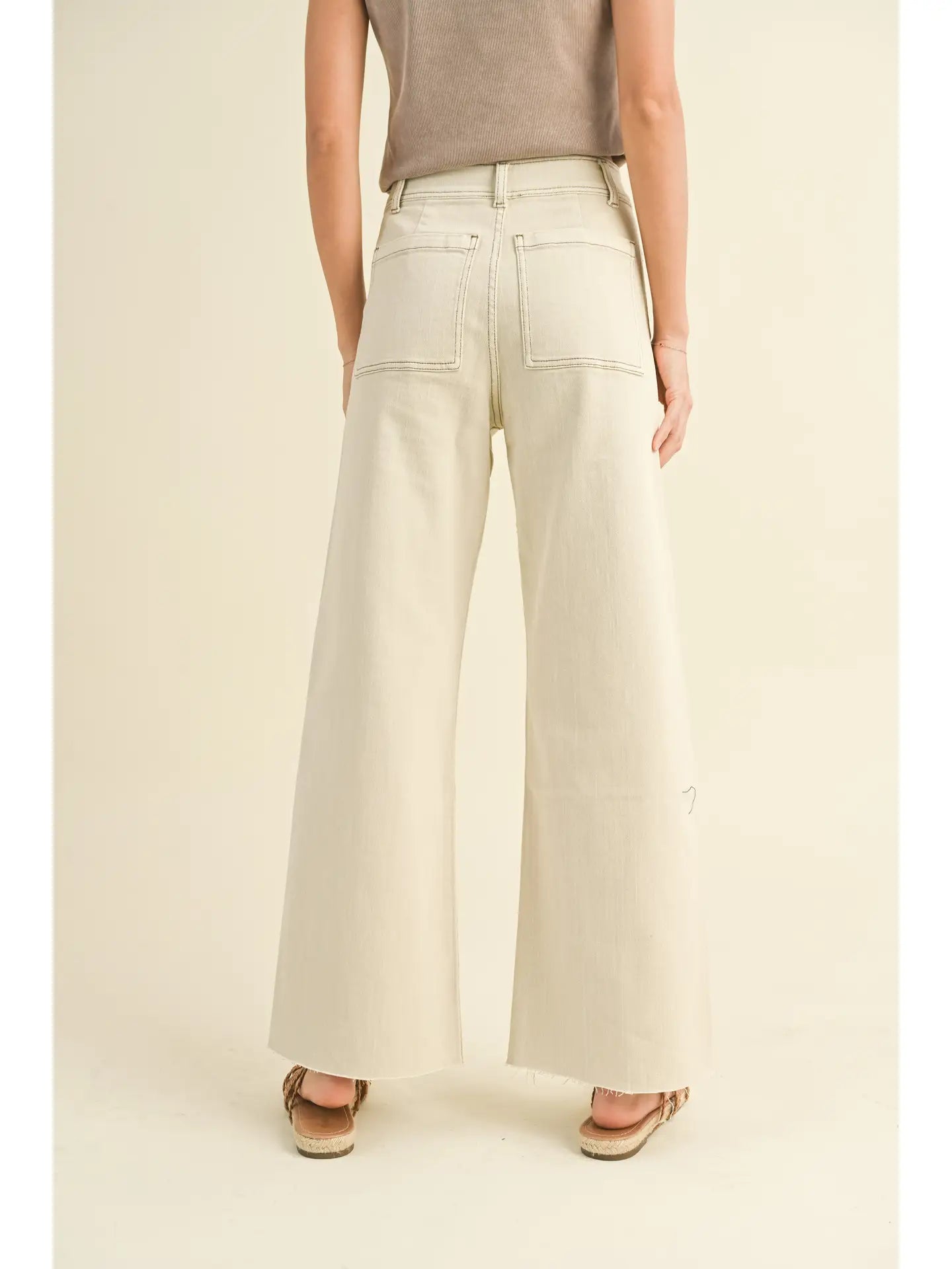 Marie Front Pocket Pants- Beige