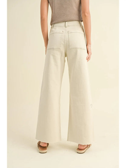 Marie Front Pocket Pants- Beige