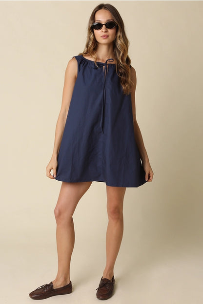 Elena Mini Dress- Navy