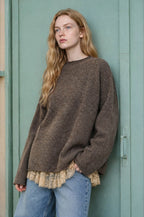Yara Heathered Sweater- Mocha