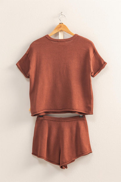 Lara Knit Set- Chestnut