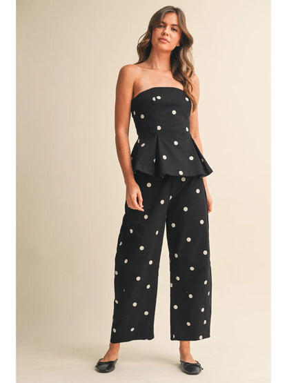 Lennon Polka Dot Set- Black/White
