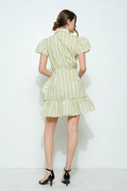 Ruffle Wrap Mini- Lime