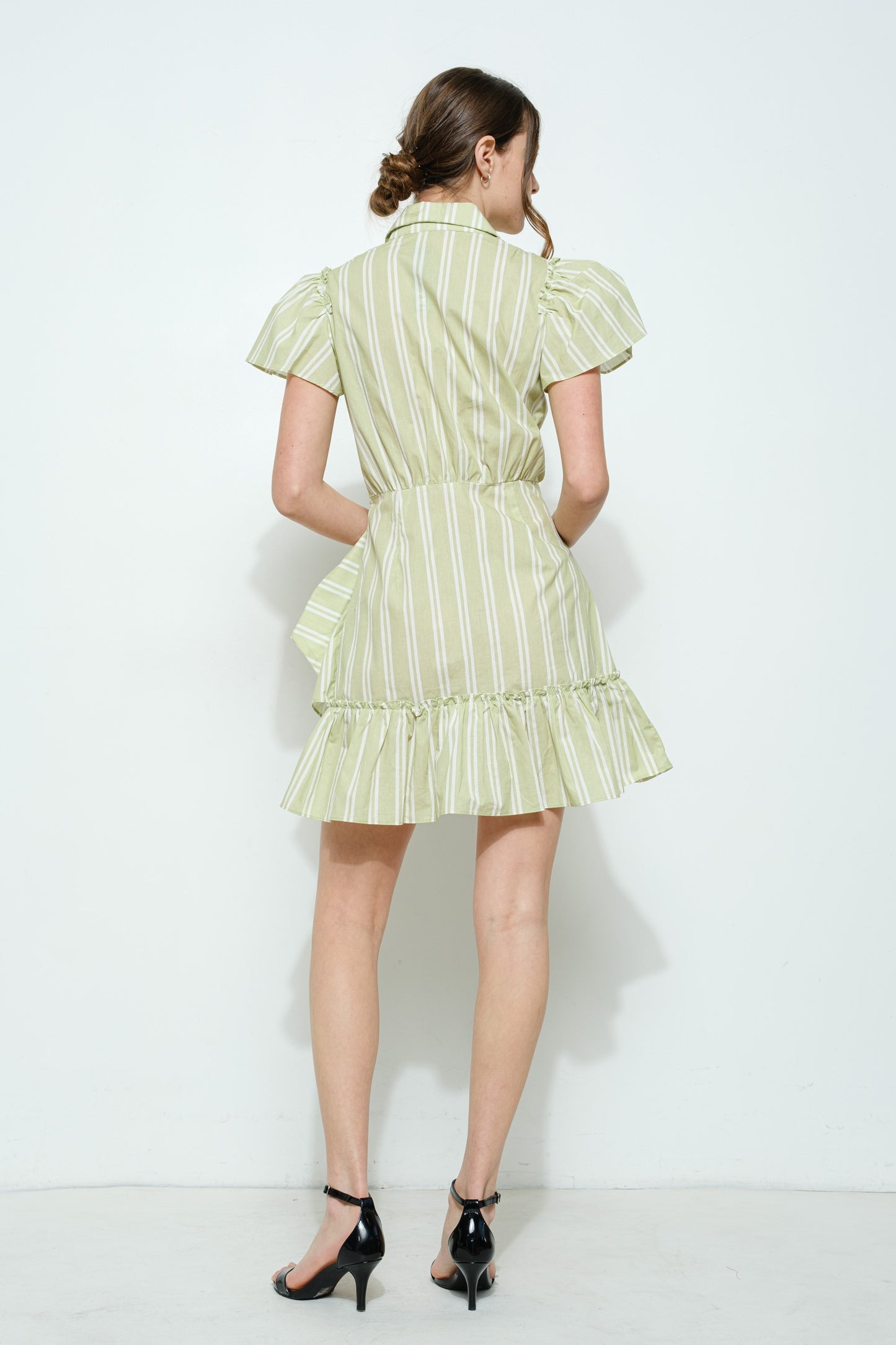 Ruffle Wrap Mini- Lime