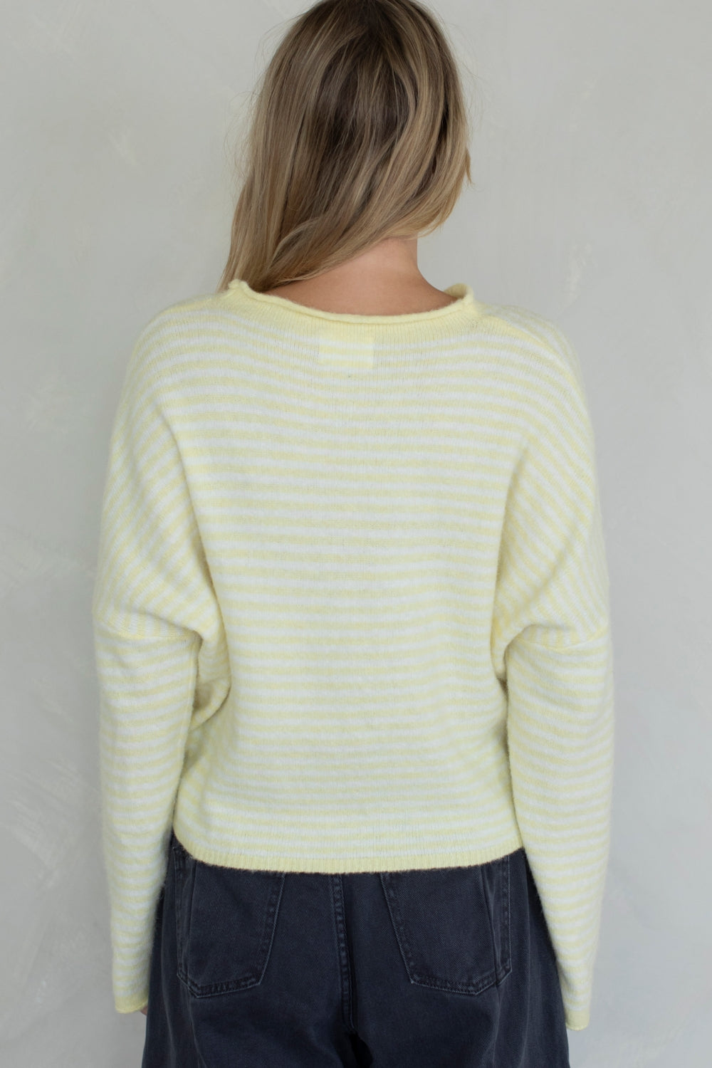 Piper Mini Stripe Cardigan- Butter