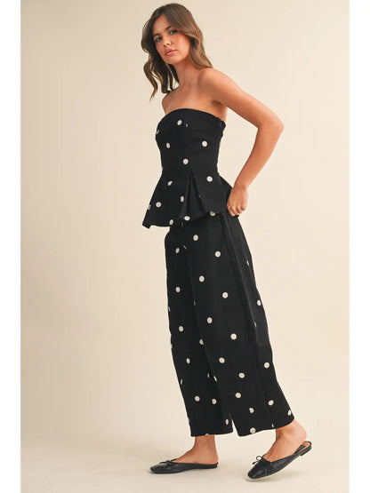 Lennon Polka Dot Set- Black/White