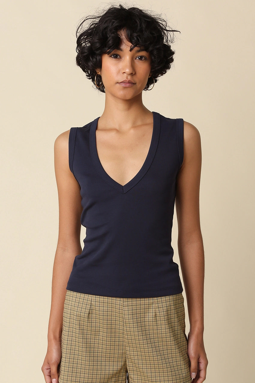 Kenny V-Neck Fitted Tank
