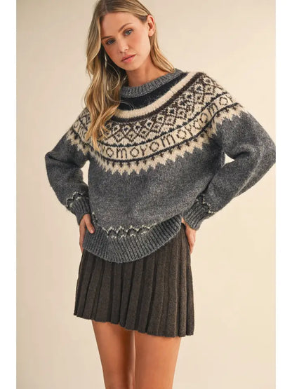 Nordic Sweater- Grey
