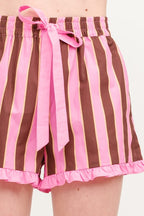 Salome Stripe Set- Pink/Brown