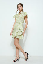 Ruffle Wrap Mini- Lime