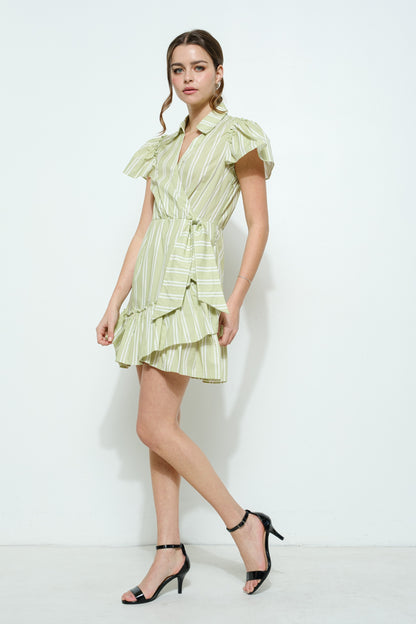 Ruffle Wrap Mini- Lime