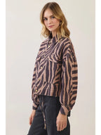 PRE-ORDER Ships 10/30 Zebra Oversized Utility Jacket- Black