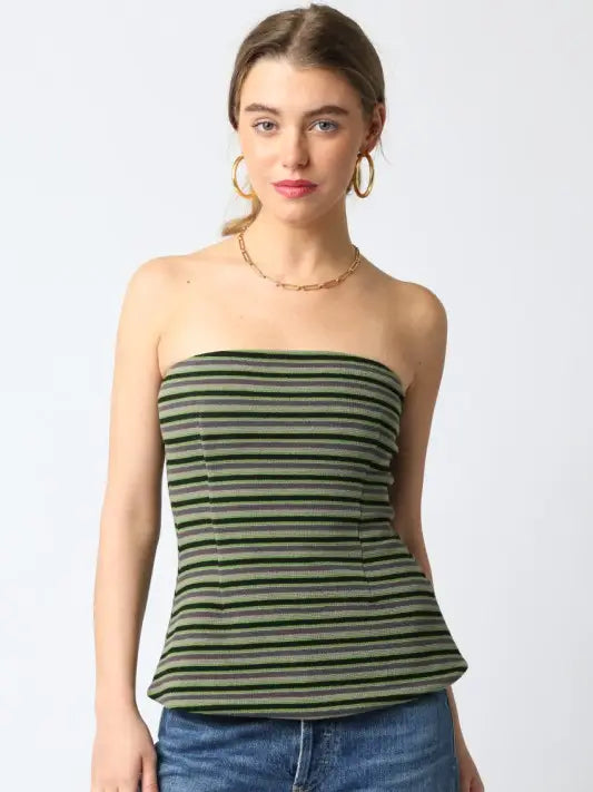 Cara Stripe Tube Top