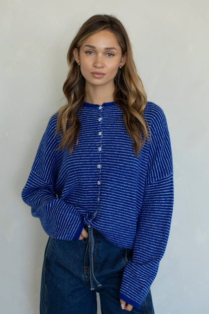 Piper Mini Stripe- Royal Blue