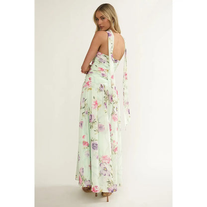 Mint Floral Maxi Dress