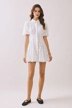Willa Eyelet Mini Dress- White