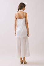 Olive Maxi Dress- White