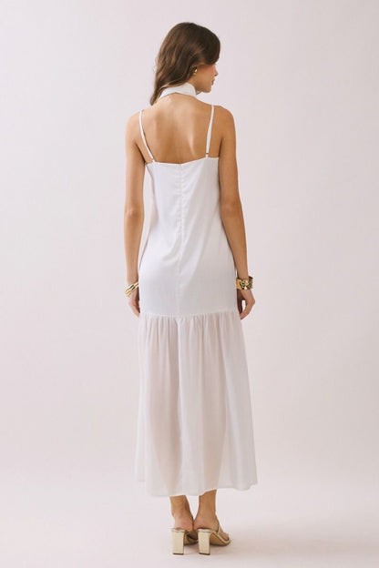 Olive Maxi Dress- White