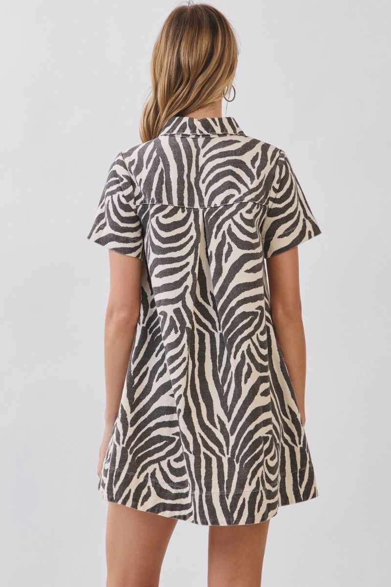 Jax Zebra Mini Dress