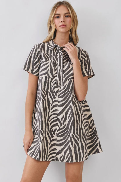 Jax Zebra Mini Dress