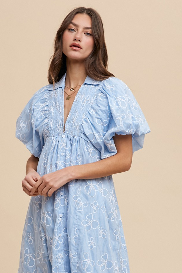 Leila Dress- Sky Blue