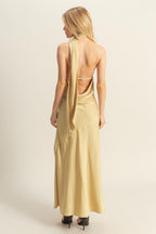 Harley Satin Maxi- Matcha