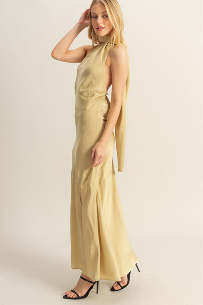 Harley Satin Maxi- Matcha